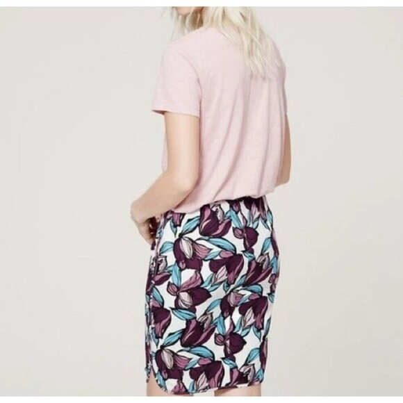 Ann Taylor LOFT Cotton Wild Orchid Pencil Skirt Size 6 Plum Preserve - Picture 3 of 7